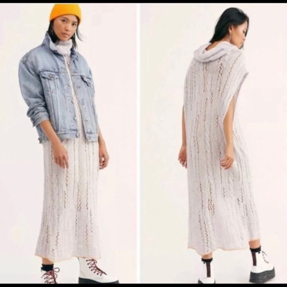 NWT Free People Pirouette Tunic in Sugar Cloud Combo Sz XS/S - Picture 2 of 12